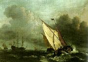 willem van de velde  the younger a rising gale Spain oil painting artist